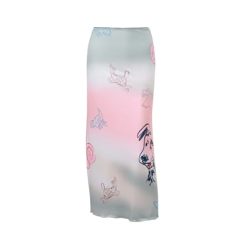 Uveng Ins2024 Summer Women's New Fashion Street Hot Girls Real Shot Gradually Half-Dressed Dress Girl