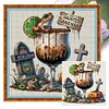 (Multi-Style) Halloween Magic Drinks-14CT Stamped Cross Stitch 50*50cm/19.69*19.69in