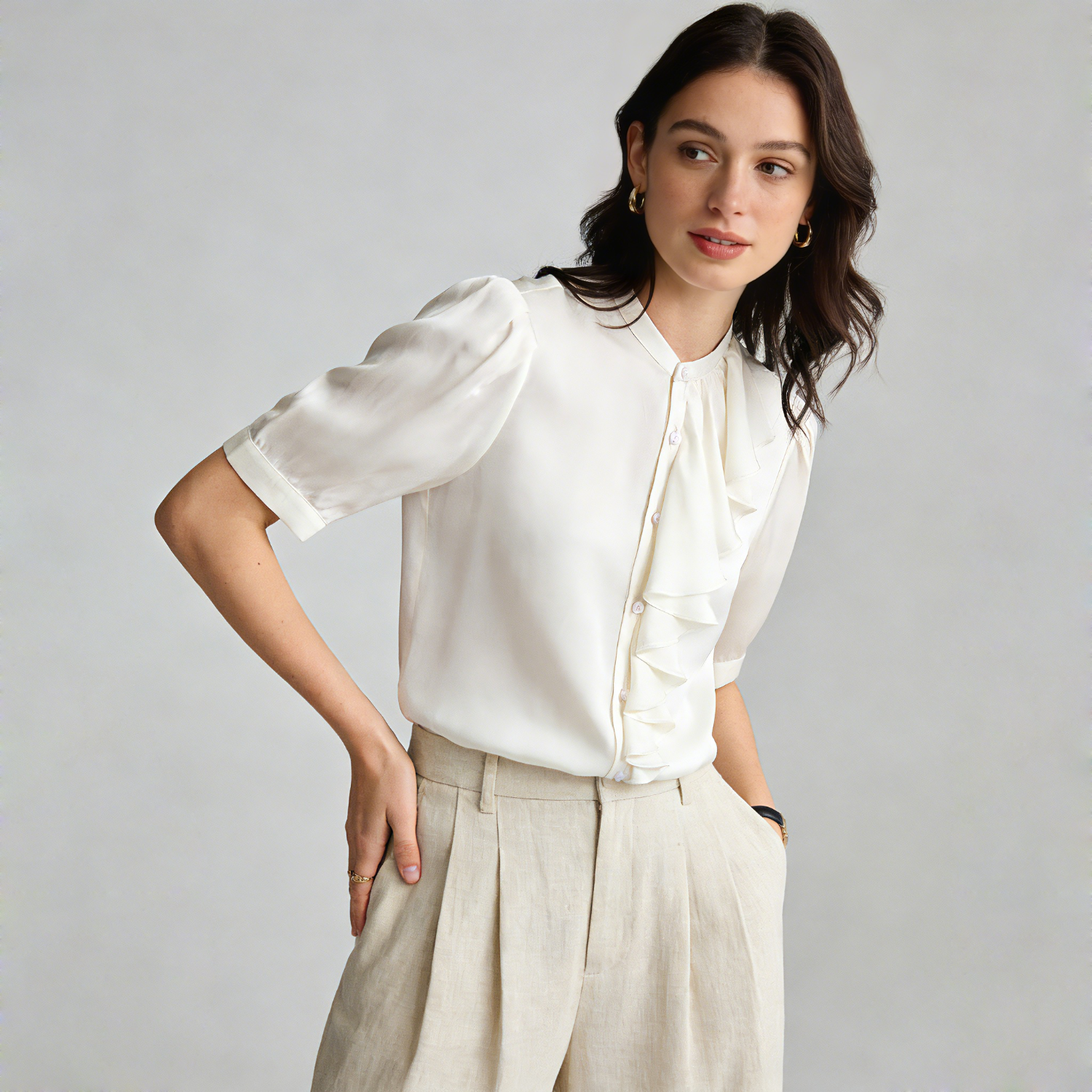Summer Chic Silk Shirt for Women REAL SILK LIFE