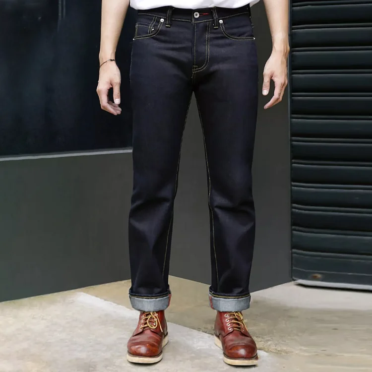 16oz. Selvedge Denim Men's Jeans Slim Straight Fit