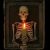 D&eacute;coration murale d&rsquo;Halloween Encadr&eacute;e 3d Squelette Torse Bougie