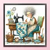 Sewing Grandma Full Counted Cross Stitch 14CT 2-Strand 40x40cm