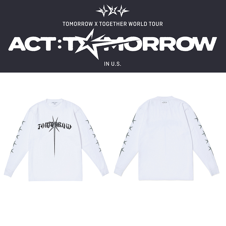 2025 Tomorrow x Together ACT Tomorrow IN US Long Sleeve White T-Shirt