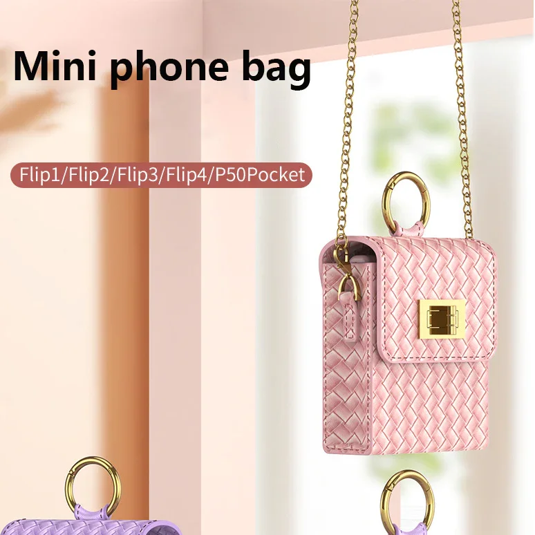 Suitable For Samsung ZFlip3/ZFlip4 Xiaoxiangfeng Chain Bag Mobile Phone Bag