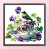 Bird Teacup-14CT Counted Cross Stitch Kit(40x40cm)