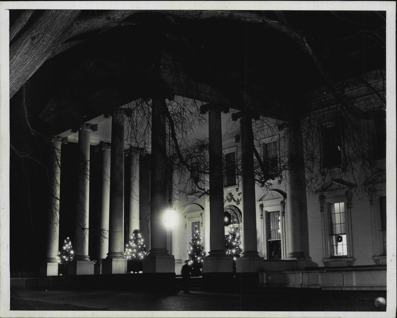 1939 Christmas Eve at the White House Press Photo Poster painting