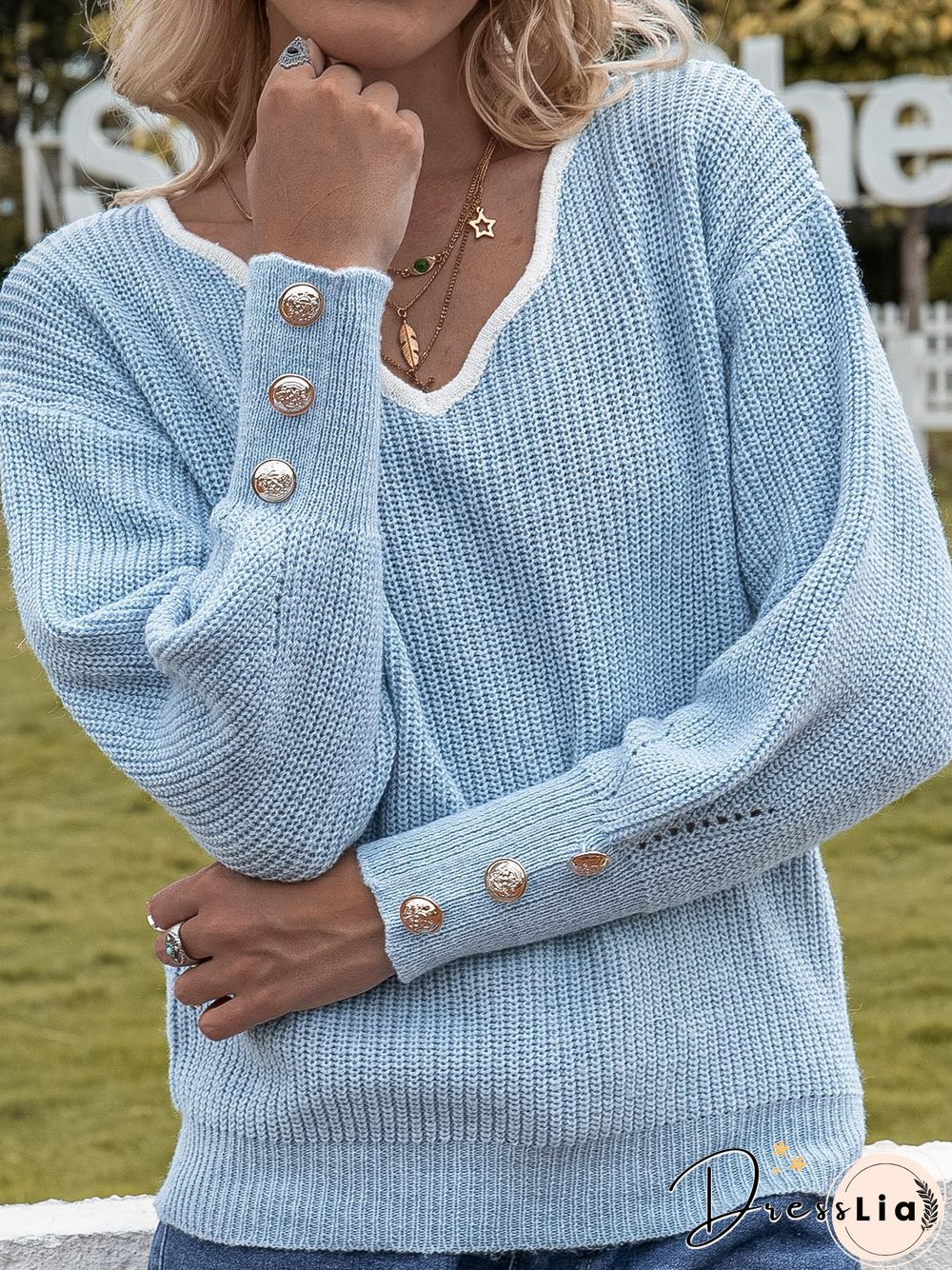 Knitted Long Sleeve Sweater