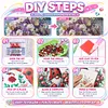 Seaside Pansy Beaded Bouquet Special Shaped 5D DIY Partial Drill Diamond Painting Kits for Adults Beginners Home Decor Diamonds Dots Gem Art Kits 11.81 X11.81inch