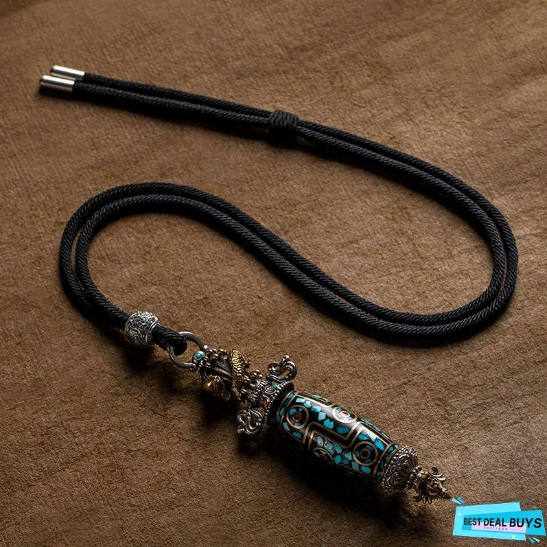 Handmade Jewelry S925 Sterling Silver Diamond Pestle Celestial Bead Pendant for Necklaces, Personalized Trendy Retro Jewelry