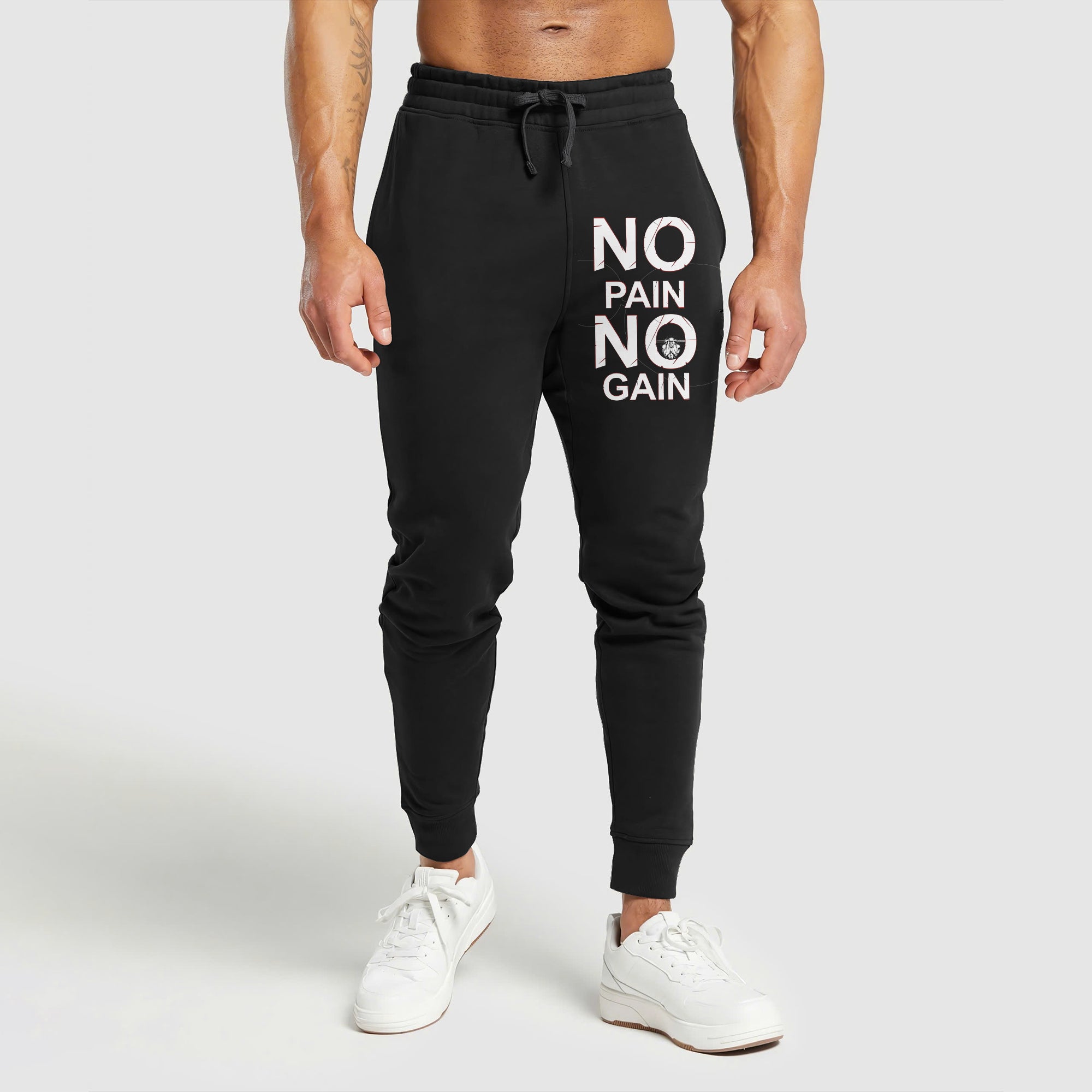 NO PAIN NO GAIN Graphic Print Performance Sweatpants