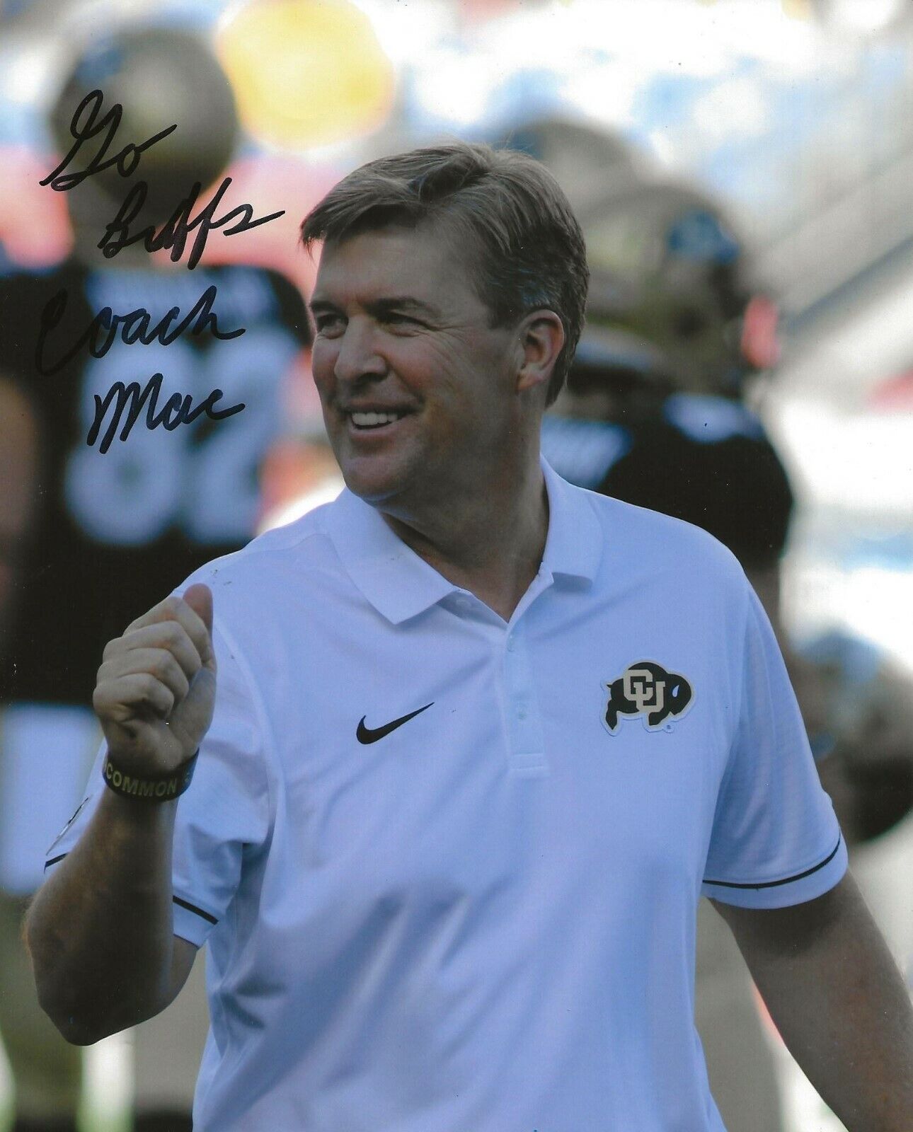 Mike MacIntyre signed Colorado Buffaloes 8x10 Photo Poster painting autographed