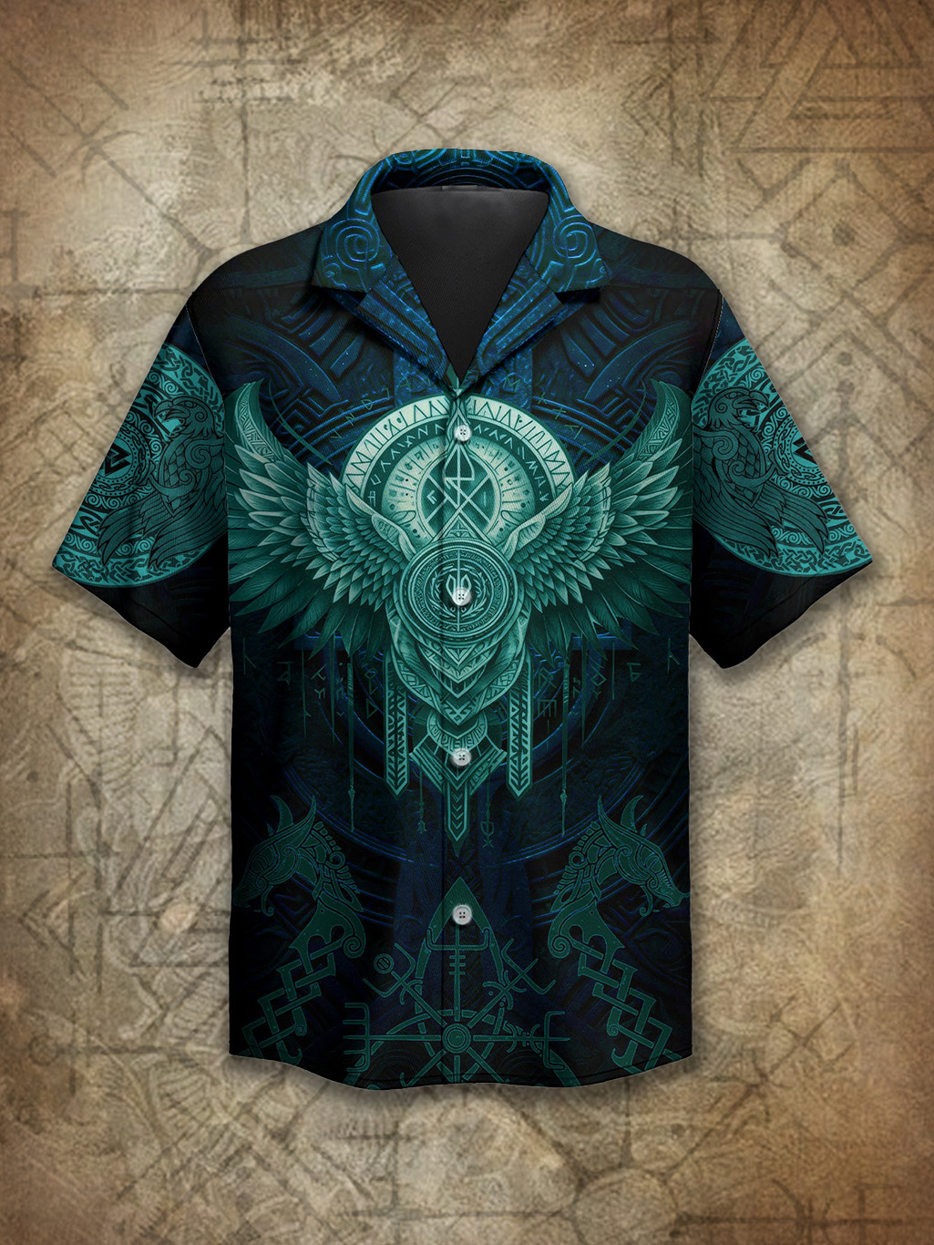 Viking Berserk Eagle Totem Spirit Power Heritage Hawaiian Shirt / Rvogue / Rvogue