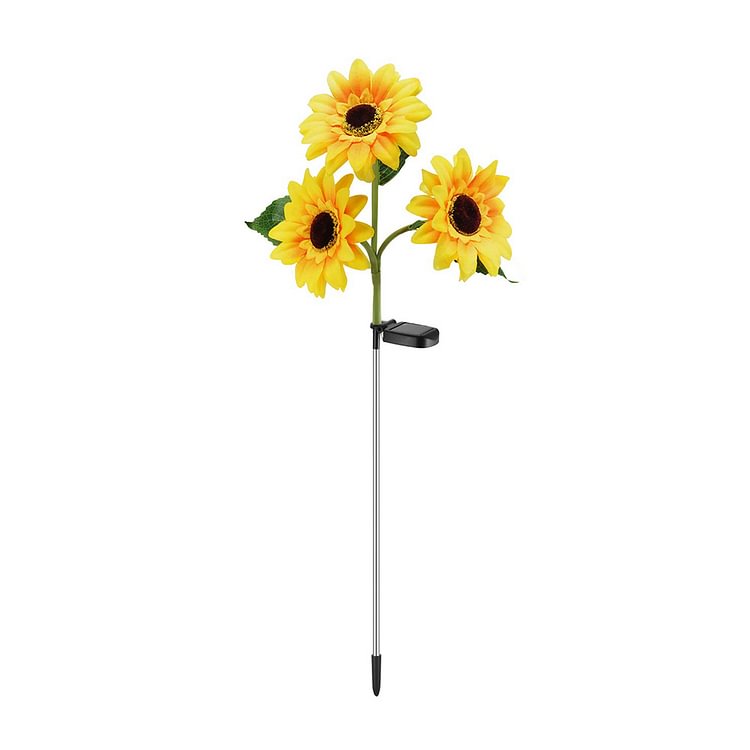 LED Solar Sunflower Shape Light Ground Plug-in Iron Lamp Path Decoration