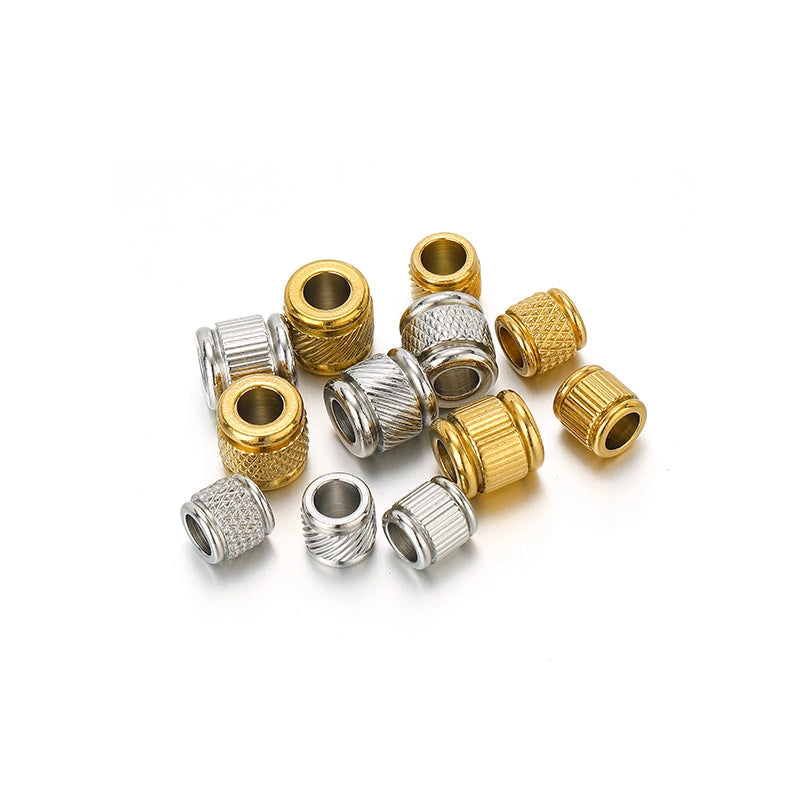 20 PCS/Package Diameter 4mm Diameter 6 Mm Diameter 8mm 304 Stainless Steel Geometric Beads