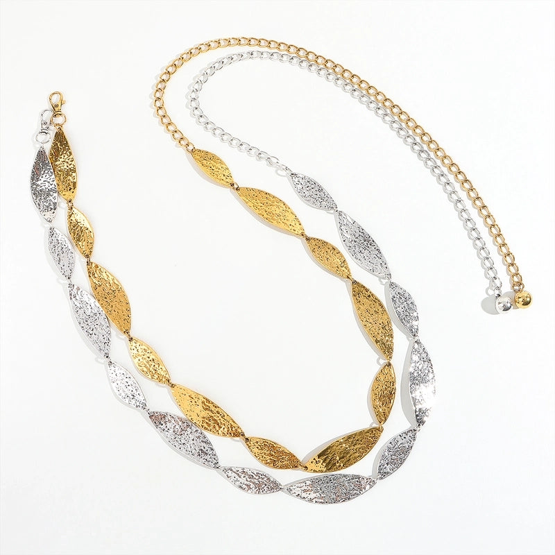 Basic Solid Color Plastic Women’s Chain Belts