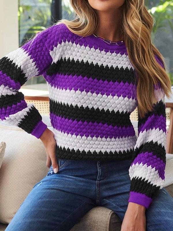 Women's Scoop Neck Long Sleeve Sweater Top