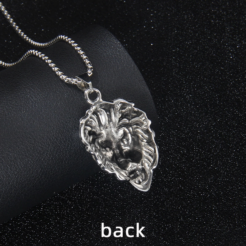 Colorful Lion’s Head Stainless Steel Necklace