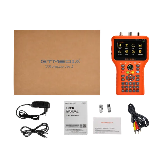 GT Media V8 FINDER2 – Cercatore Satellitare E Decoder DVB-S/S2, Display 3.5″, Batteria 4000mAh, HDMI - 2