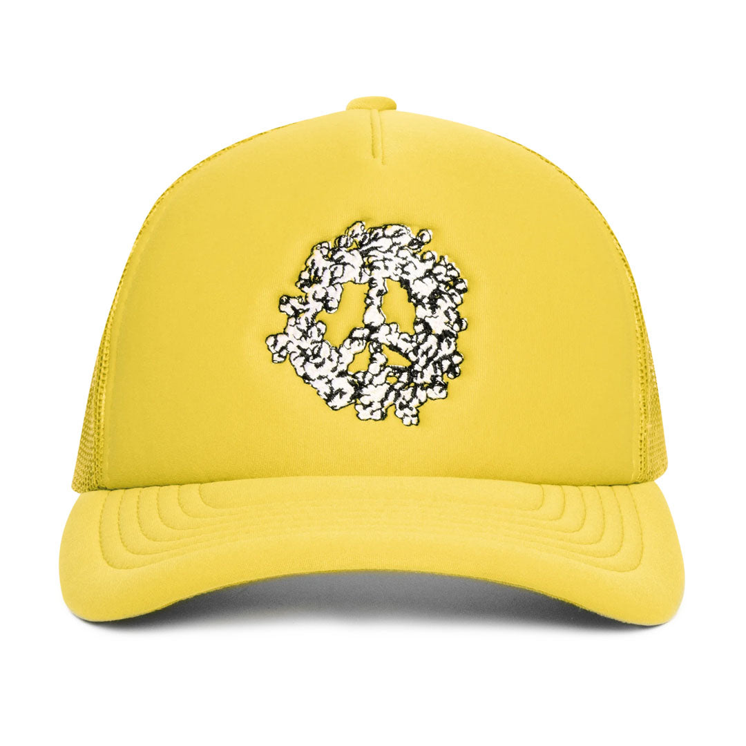 Denim Tears Cotton Wreath Southern Man Trucker Hat Yellow