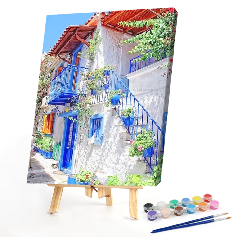 

40*50CM - Paint By Numbers - Blue Eaves, 501 Original