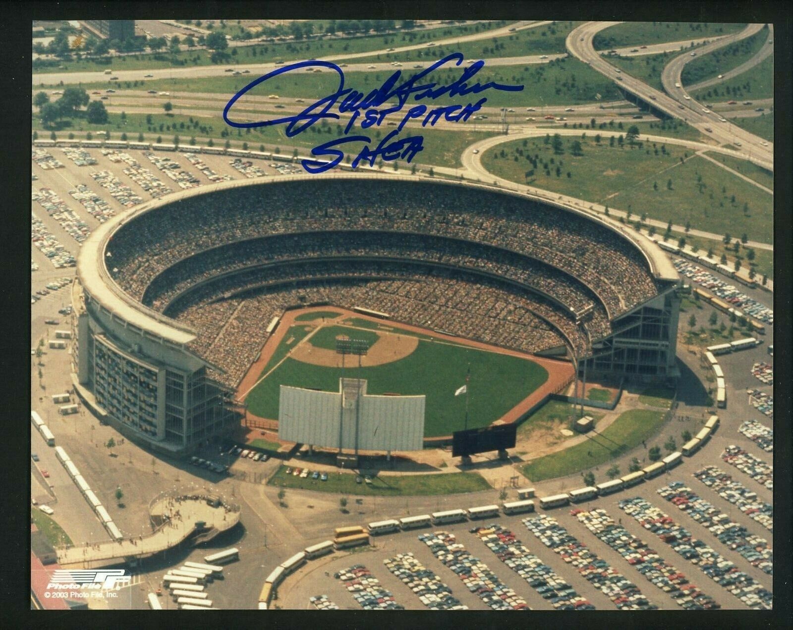 Jack Fisher 1st Pitch SHEA Signed Autographed 8 x 10 Photo Poster painting NY Mets  SHIPPING