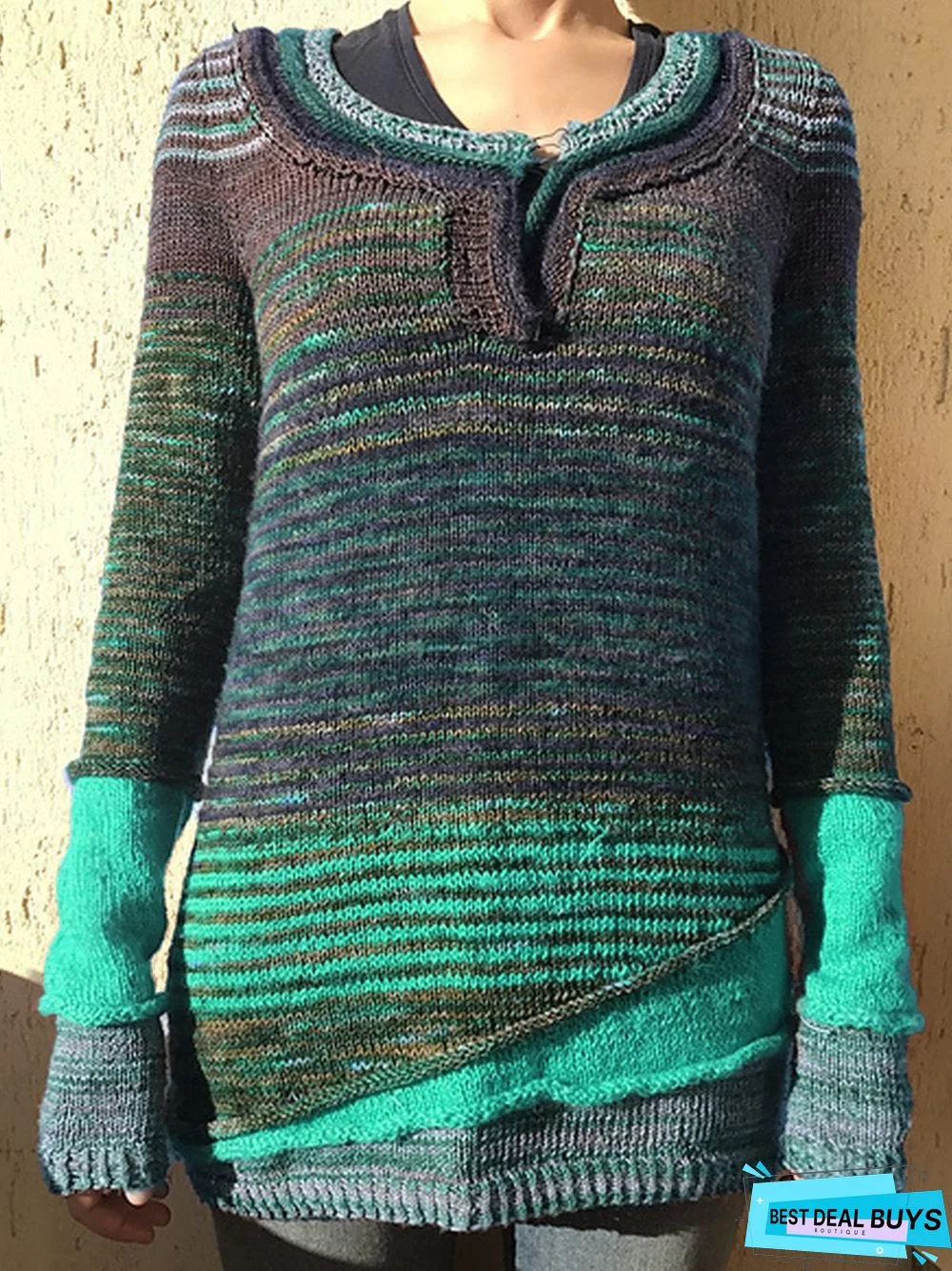 Red Crew Neck Wool Blend Plain Short Sleeve Sweater