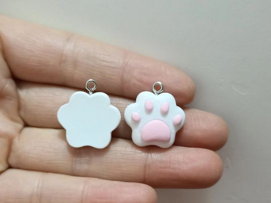 18*20mm Resin Animal Paw Charms,Cartoon Animal Cat/Bear Paw Charms Pendant Jewelry Charm Diy Accessories
