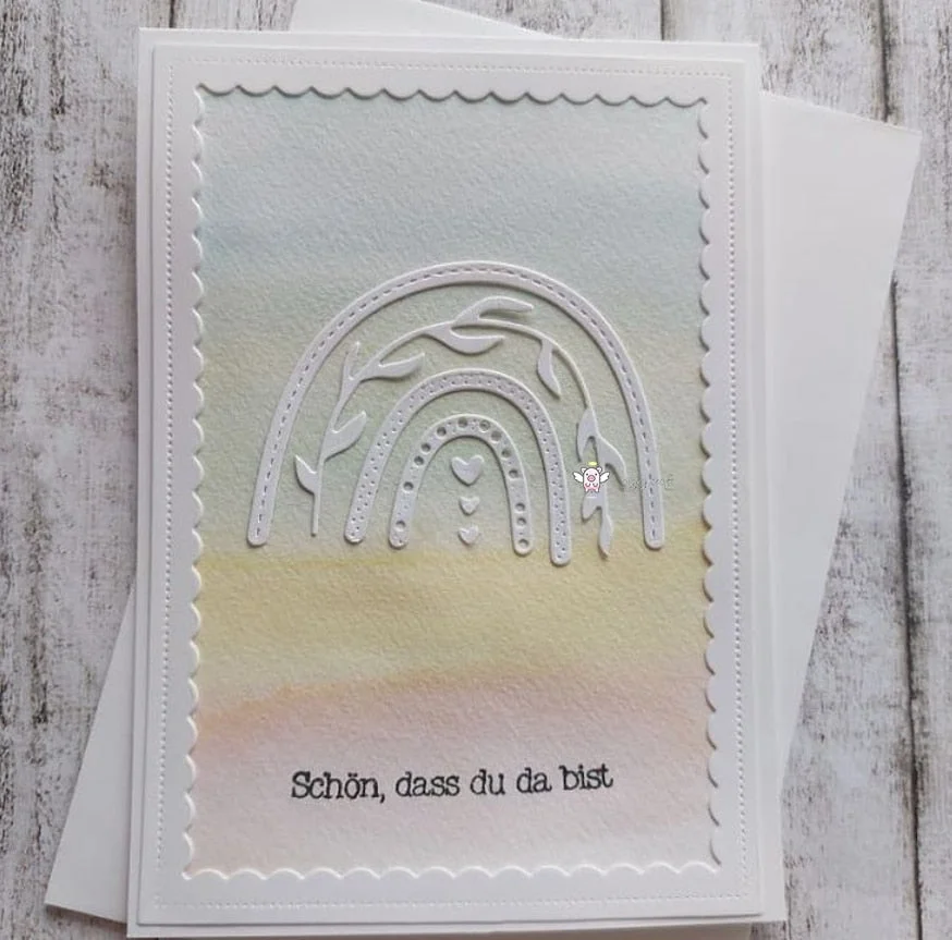 Piggy Craft metal cutting dies cut die mold Rainbow decoration Scrapbook paper craft knife mould blade punch stencils dies