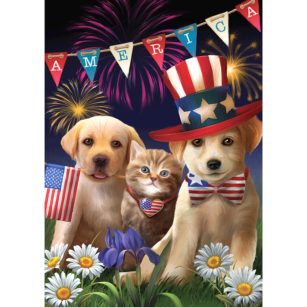 

Fireworks Dog - Round Drill Diamond Painting - 30*40CM, 501 Original