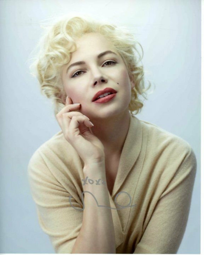 Michelle williams signed autographed my week with marily  monroe  Photo Poster painting