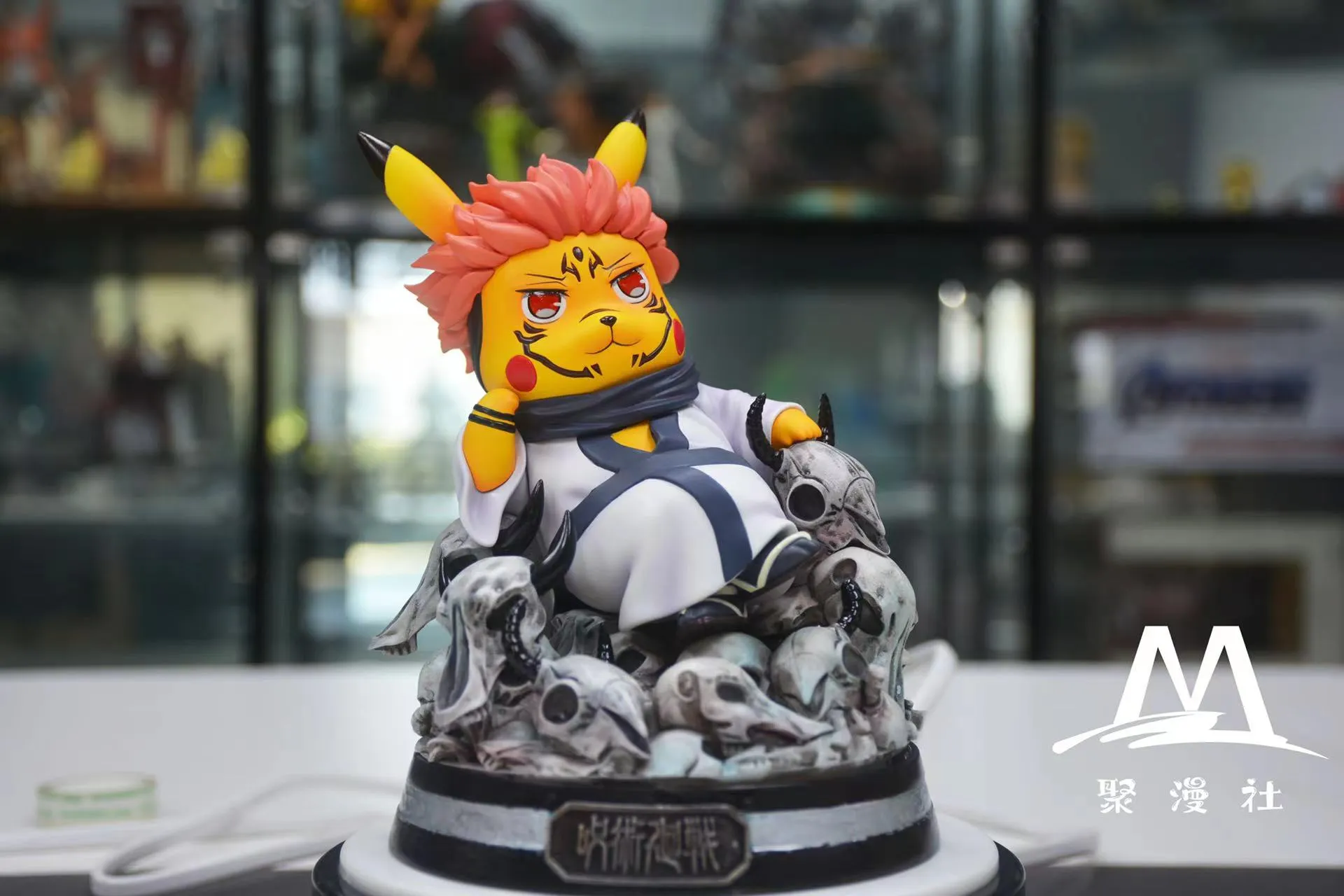 Ryomen Sukuna Cosplay Pikachu - Pokemon Jujutsu Kaisen Resin Statue ...