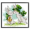 Lucky Rabbit - 14CT Stamped Cross Stitch 17*15cm/6.69*5.91in(Brand)