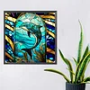 Diamond Painting-DIY Full Round Drill Stained Glass Dolphin