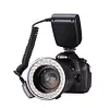 Outdoor Macro LED Ring Flash Set with LCD Display, Power Control, Adapter Rings and Flash Diffuser, Universal for Canon, Nikon, Panasonic DSLR Cameras Universal Flash