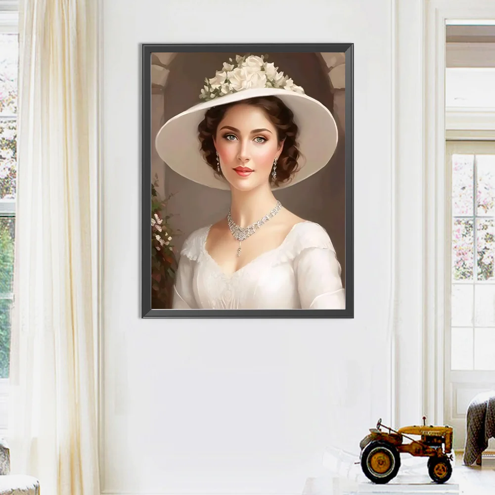 Diamond Painting - Full Round Drill - Elegant Lady(Canvas|50*60cm)