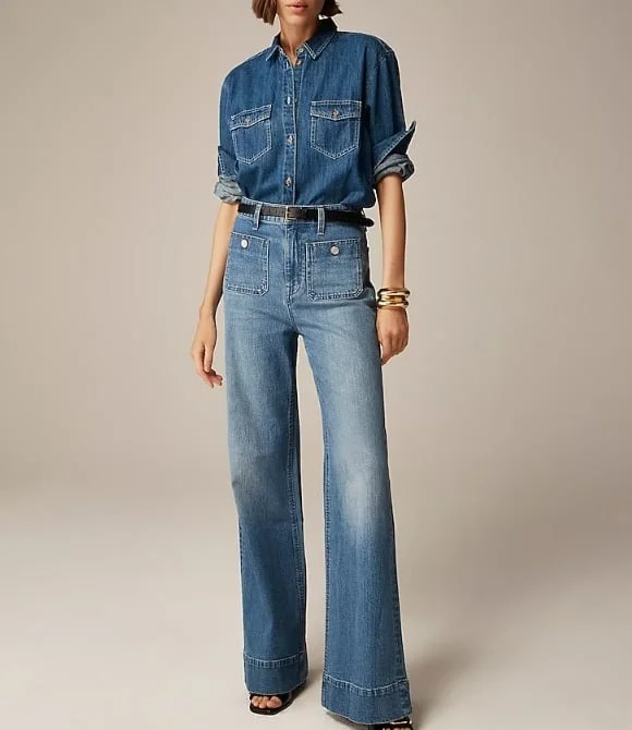 🔥LAST DAY 49% OFF🔥👖Tummy Control Sailor Wide Leg Jeans(💥Buy 2 Free Shipping)