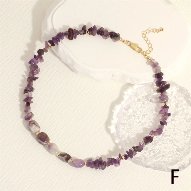 IG Style Retro Geometric Stone Natural Stone Necklace In Bulk