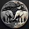 Diamond Painting-DIY Full Round Drill Elephant Relief