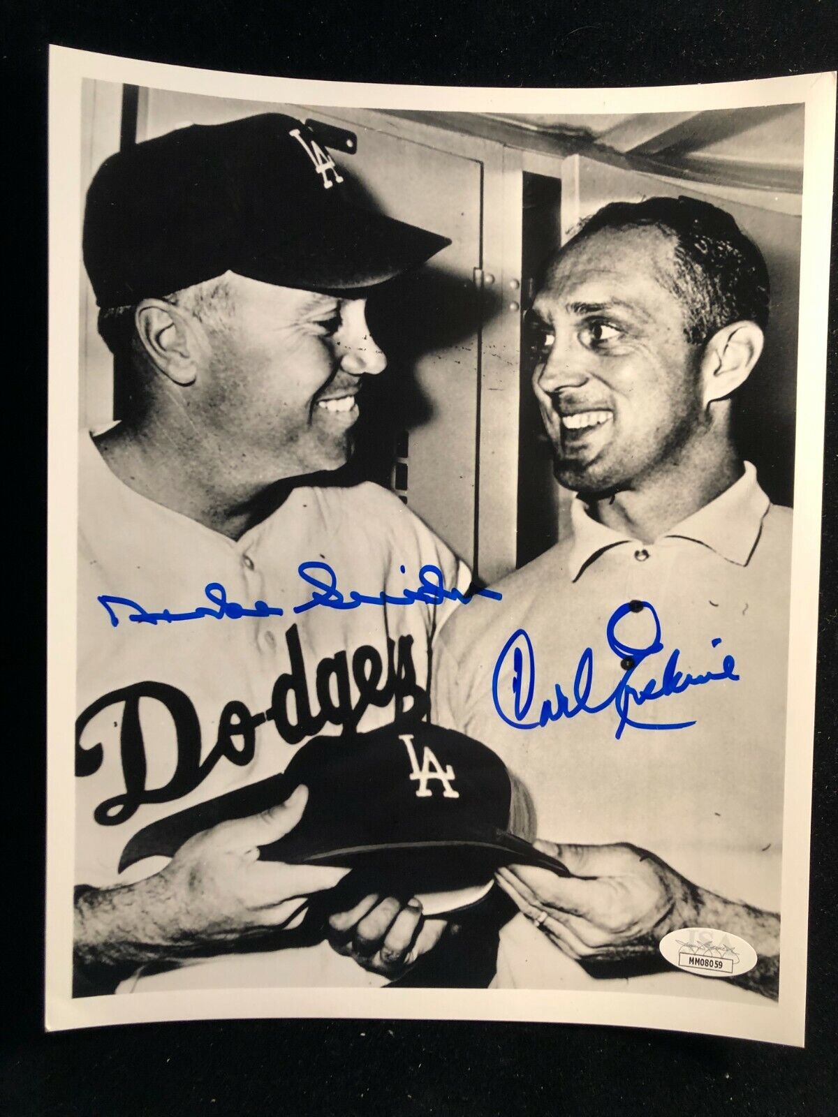 Duke Snider & Carl Erskine Signed Autographed Photo Poster painting - Brooklyn Dodgers - JSA