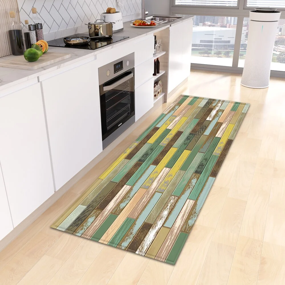Modern Kitchen Floor Mat Home Entrance Doormat Bedroom Living Room Children Decoration Carpet Hallway Balcony Bath Anti-Slip Rug