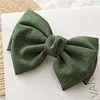 10PCS Lovely Bowknot Linen Ribbon Hair Clip