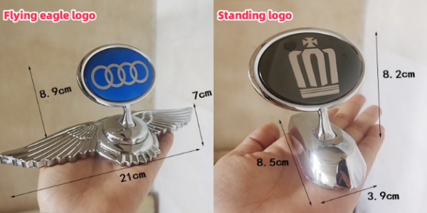 Stainless Steel Metal Car Logo On Car Hood