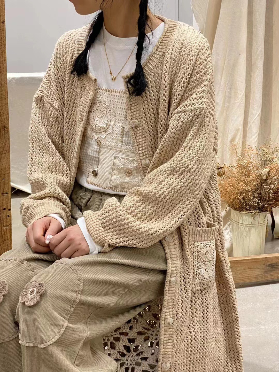 Chicfifth Sweater Women Winter Long Sleeve High Quality Autumn Vintage Top Knitted Cardigan