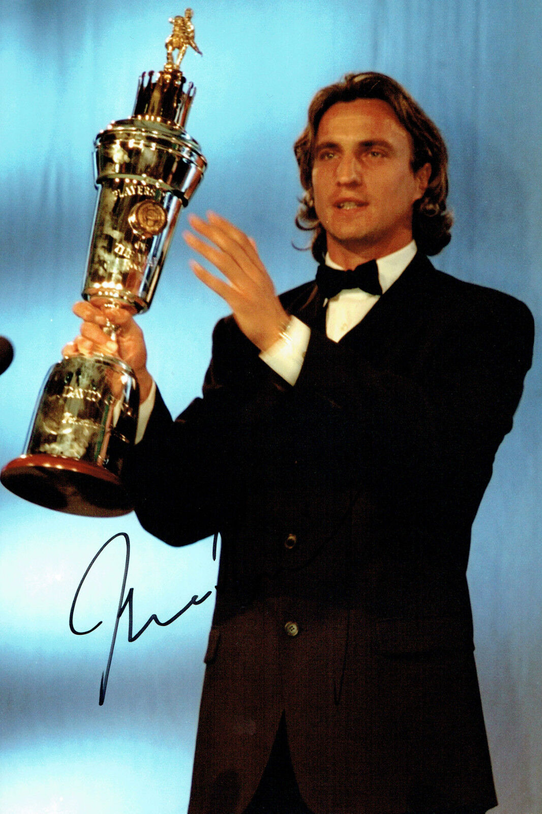 David GINOLA SIGNED COA Autograph 12x8 Photo Poster painting AFTAL Award Winner