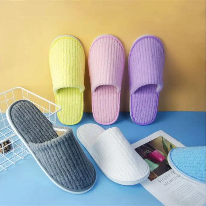 5 Pairs Winter Slippers Men Women  Hotel Disposable Slides Home Travel Sandals Hospitality Footwear One Size on Sale