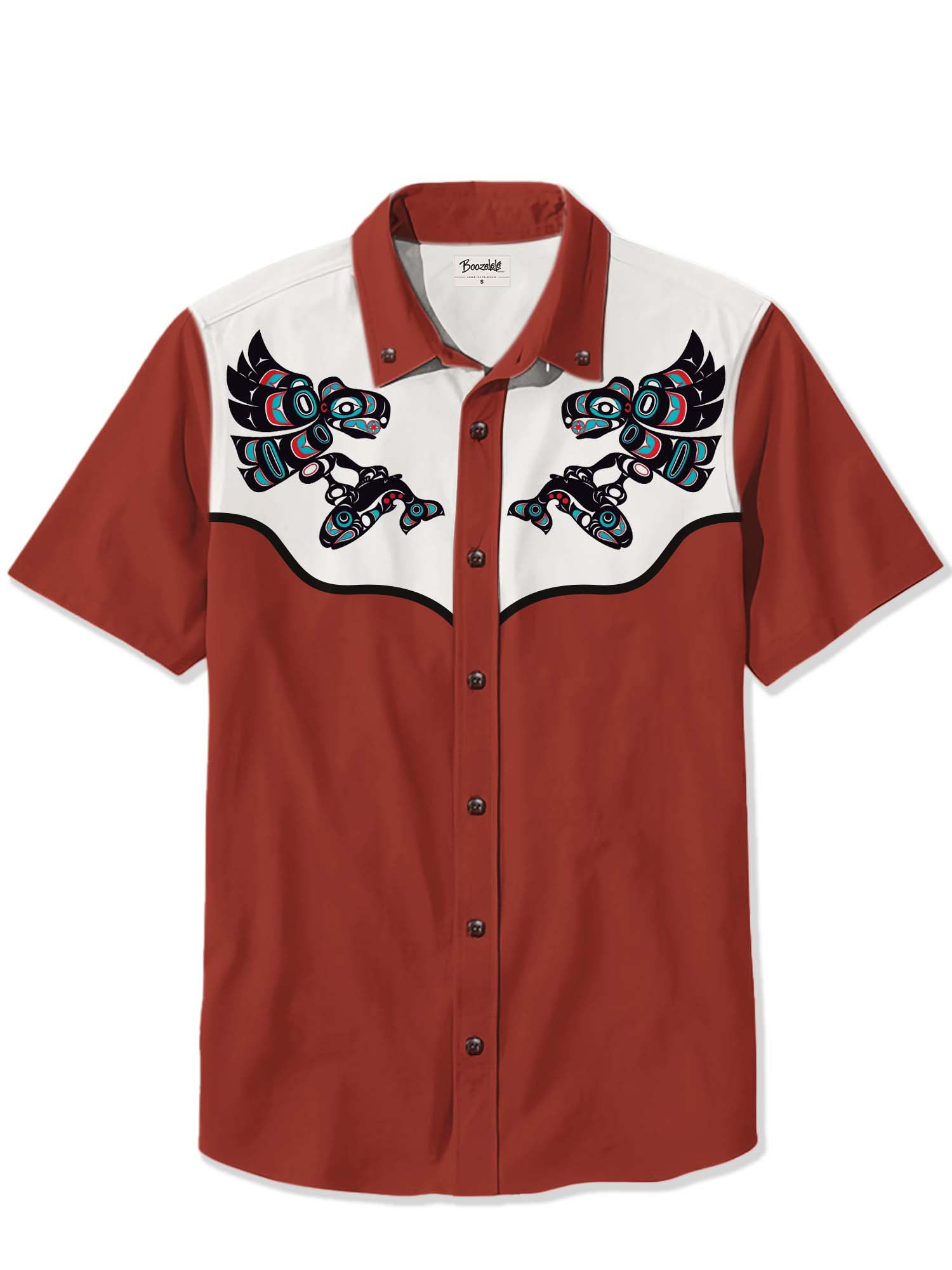 Birds Catching Fish Wood Mounted Art - 100% Cotton Shirt