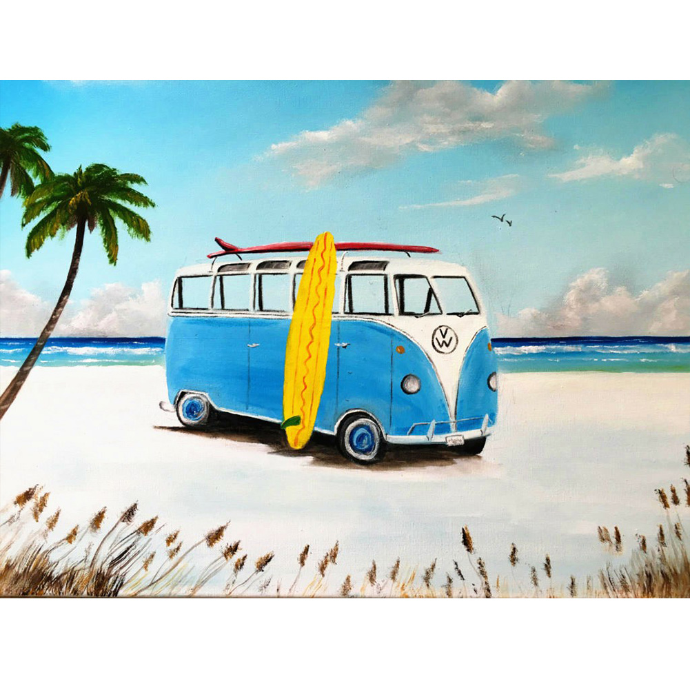 

Beach Car - Round Drill Diamond Painting - 40*50CM, Round diamond 40*50cm, 501 Original