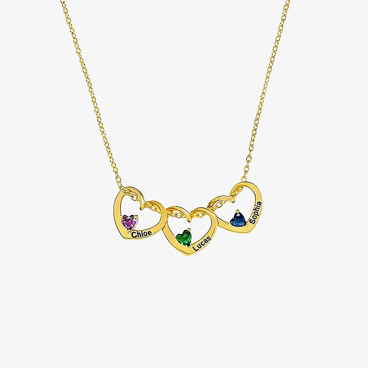For Mother - Families Keepsakes Name Birthstone Custom Necklace