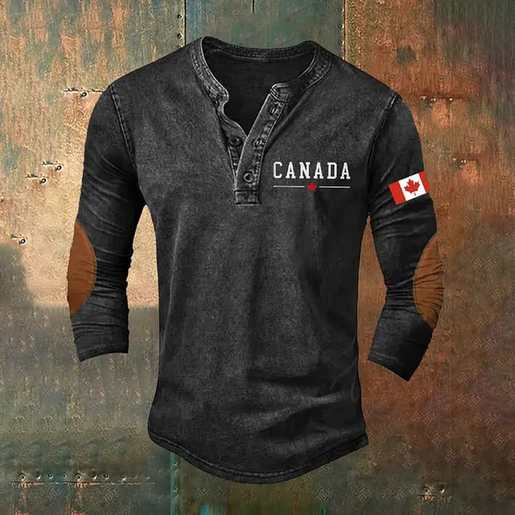 Men's Canada Art Print  Long Sleeve Top
