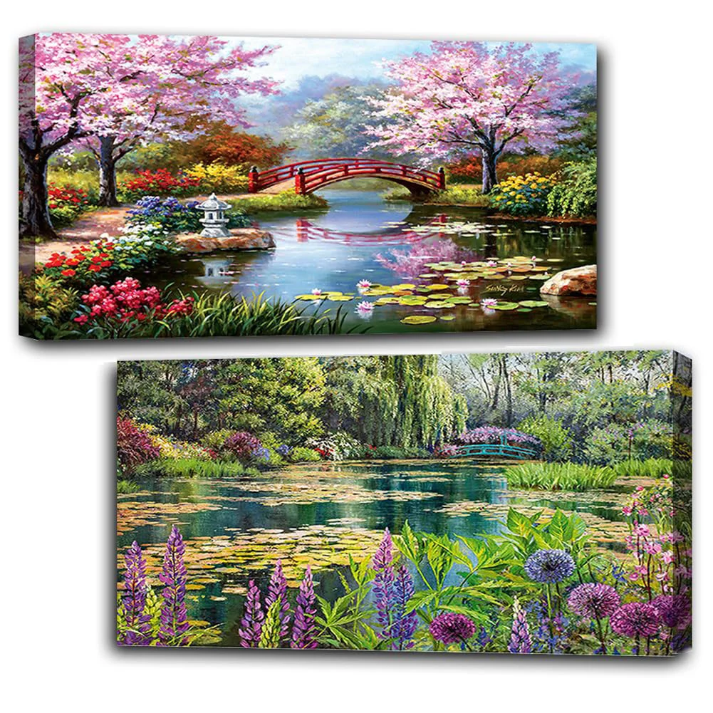 2pcs Diamond Painting - Full Round Drill - Landscape(Canvas|70*40cm)